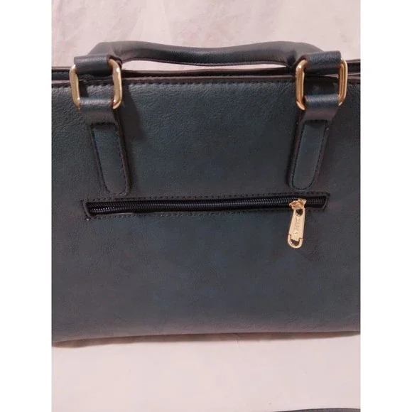 Dasein Handbag Large Satchel Shoulder Bag Purse with Matching Wristlet Teal - Picture 3 of 16